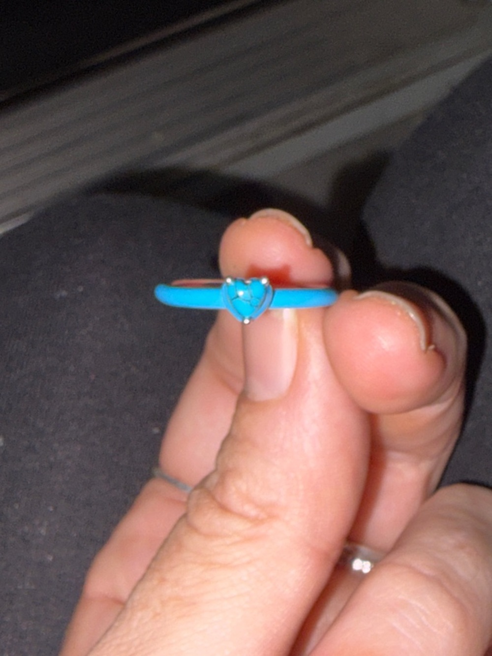 Pandora Turquoise Heart Ring - Blue S925 ALE